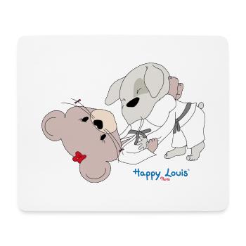 Happy Louis - BJJ - Tapis de souris (format paysage) - blanc - Devant