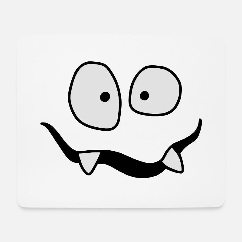 Monsterchen Monster Gesicht für Kinder Shirt Kind - Mousepad (Querformat) - Weiß