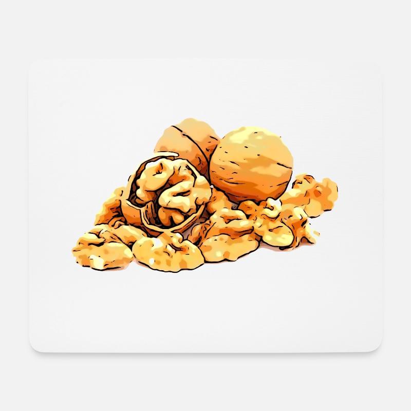 Walnüsse Walnuss bild Grafik Symbol - Mousepad (Querformat) - Weiß