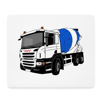 Concrete mixer car - concrete mixer truck - Mouse Pad (horizontal) - white - Front