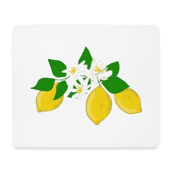 Lemons, lemon blossoms - Mouse Pad (horizontal) - white - Front