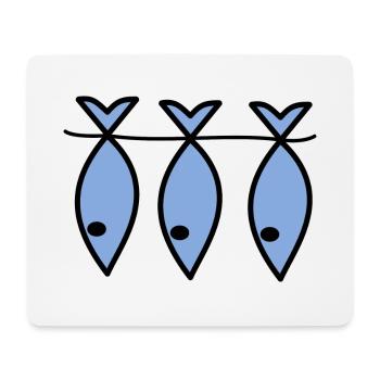 POISSON. POISSON D'AVRIL. HUMOUR. MER. OCÉAN - Tapis de souris (format paysage) - blanc - Devant