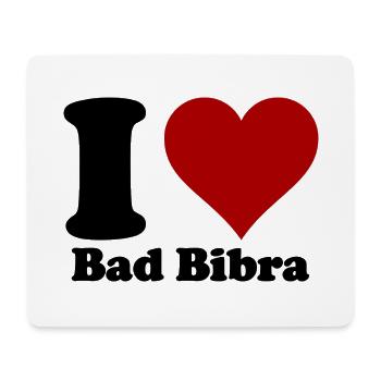 I Love Bad Bibra - Mousepad (Querformat) - Weiß - Vorne