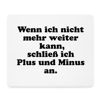 Elektriker Plus Minus Strom Anschließen Lustig - Mousepad (Querformat) - Weiß - Vorne