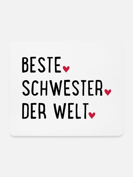 Schwester - Mousepad (Querformat) - Weiß