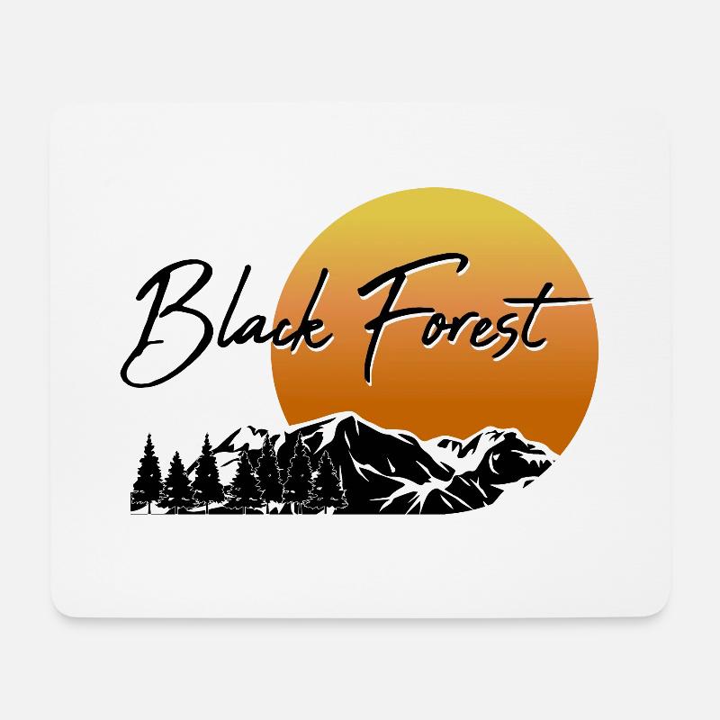 Black Forest Schwarzwald - Mousepad (Querformat) - Weiß