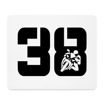 38 Motorcycle Biker - Mouse Pad (horizontal) - white - Front