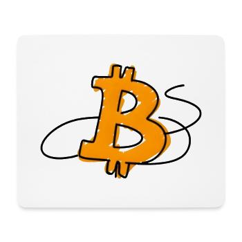 Bitcoin Minimalist Logo - Mousepad (Querformat) - Weiß - Vorne
