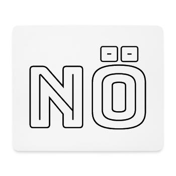 Nö - Mousepad (Querformat) - Weiß - Vorne