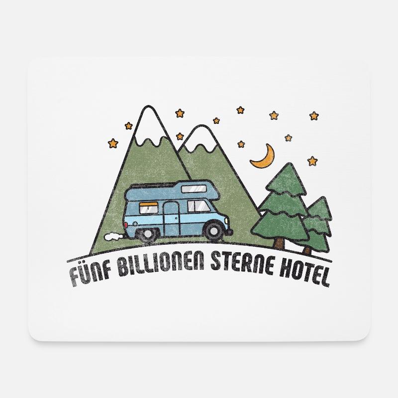 Camper: 5 Billionen Sterne Hotel Camping - Mousepad (Querformat) - Weiß
