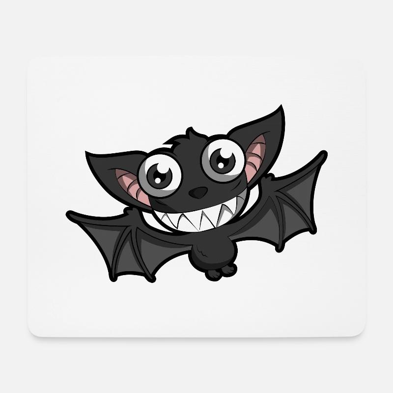 Grinning bat - Mouse Pad (horizontal) - white