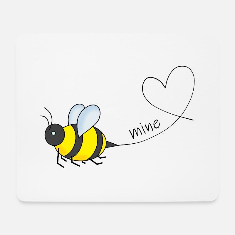 Biene mein - Mousepad (Querformat) - Weiß