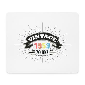 Vintage exemplaire unique 1953 Edition limitée - Tapis de souris (format paysage) - blanc - Devant
