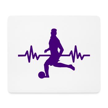 Herzschlag - Soccer / Sportverein Kicker Fußball - Mouse Pad (horizontal) - white - Front