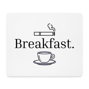 Breakfast Coffee Minimal Aesthetic Shirt - Mouse Pad (horizontal) - white - Front