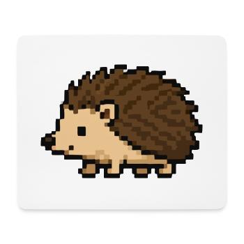 Pixeliger Igel im Retro-Stil - Mousepad (Querformat) - Weiß - Vorne