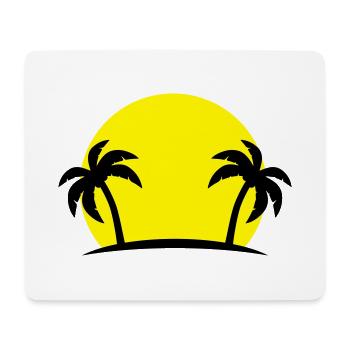 island palms - Mouse Pad (horizontal) - white - Front