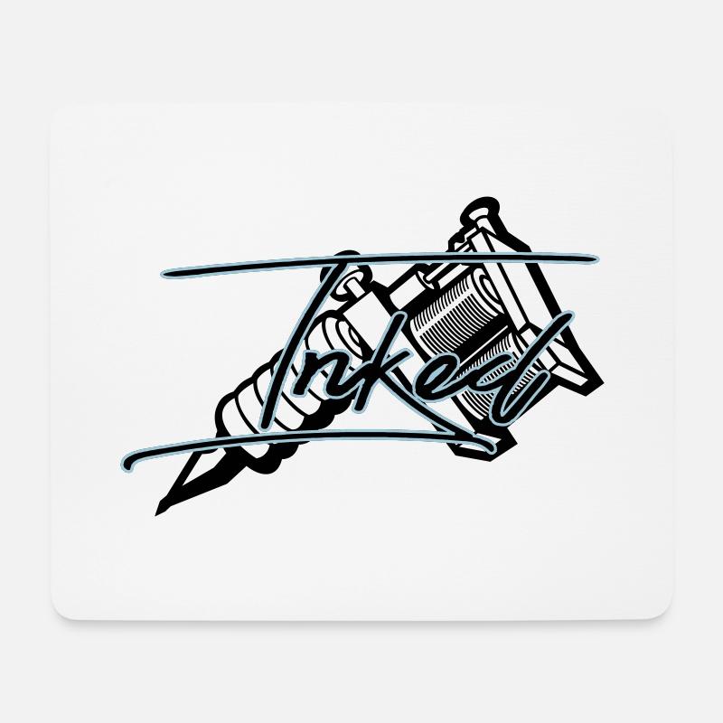 Tattoomaschine inked Tattoo - Mousepad (Querformat) - Weiß
