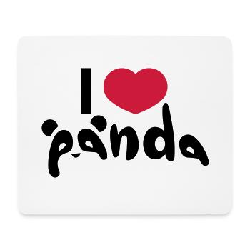 I love panda - Mouse Pad (horizontal) - white - Front