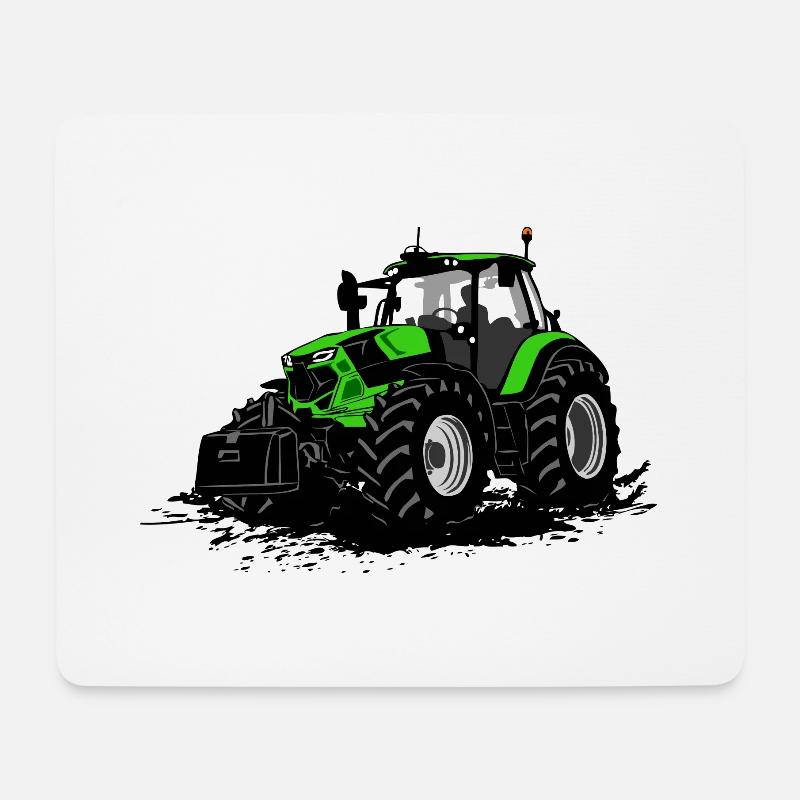 Traktor - Schlepper - Landwirt - Bauer - Mousepad (Querformat) - Weiß