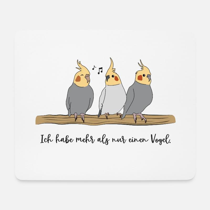 Nymphensittich Vogel Haustier Lustiger Spruch - Mousepad (Querformat) - Weiß