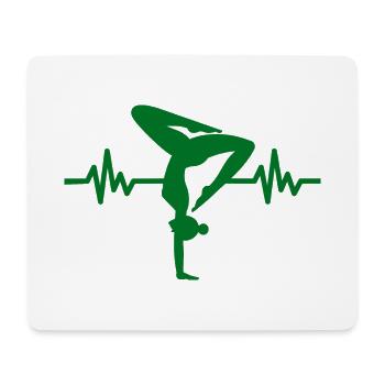 Heartbeat Gymnastique - Méditation Gymnastique Yoga - Tapis de souris (format paysage) - blanc - Devant
