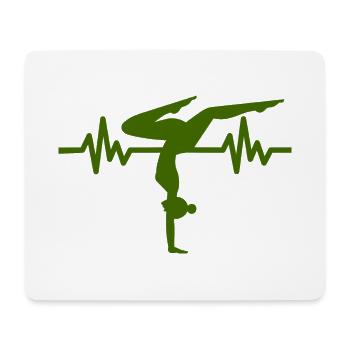 Heartbeat Gymnastics - Meditation Gymnastics Yoga - Mouse Pad (horizontal) - white - Front