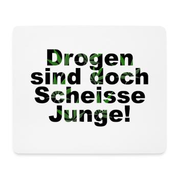 Drugs are shit boy anti drug design - Mouse Pad (horizontal) - white - Front