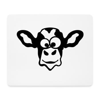 cow funny animals 2 face cartoon - Mouse Pad (horizontal) - white - Front