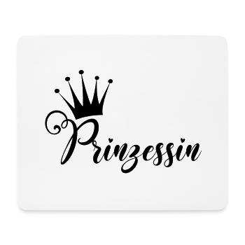 Prinzessin Krone schwarz - Mousepad (Querformat) - Weiß - Vorne
