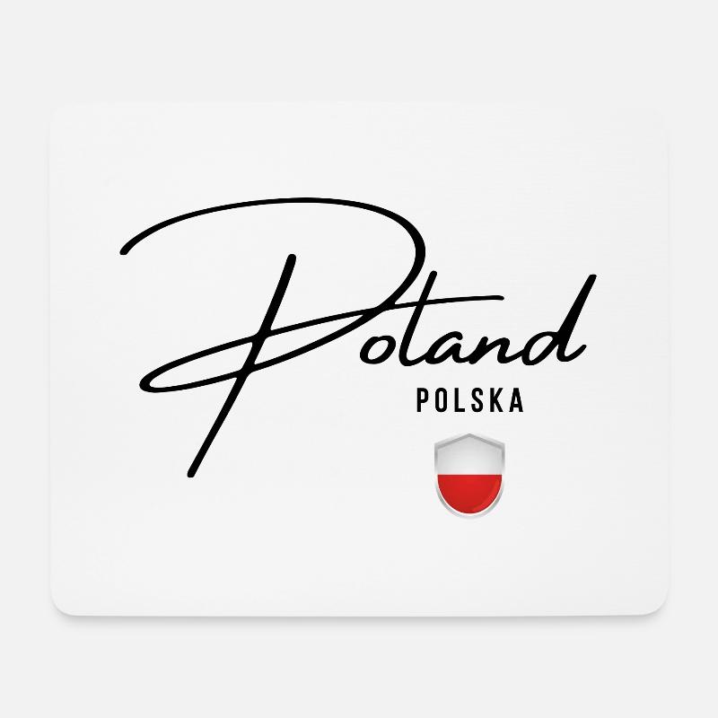 Flagge Polens, Polnischer Stolz - Mousepad (Querformat) - Weiß