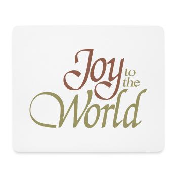 Schriftzug "Joy to the World" - Mousepad (Querformat) - Weiß - Vorne