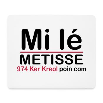 Mi lé METISSE - Tapis de souris (format paysage) - blanc - Devant