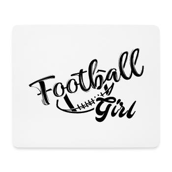 Football Girl – Hobby – Freizeit – Geschenk - Mousepad (Querformat) - Weiß - Vorne