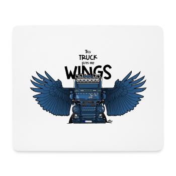 0777 dieser LKW verleiht mir Flügel - Mousepad (Querformat) - Weiß - Vorne