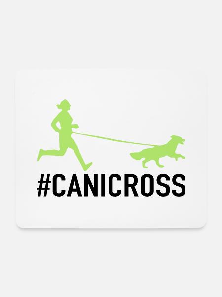 Canicross Runner - Mousepad (Querformat) - Weiß