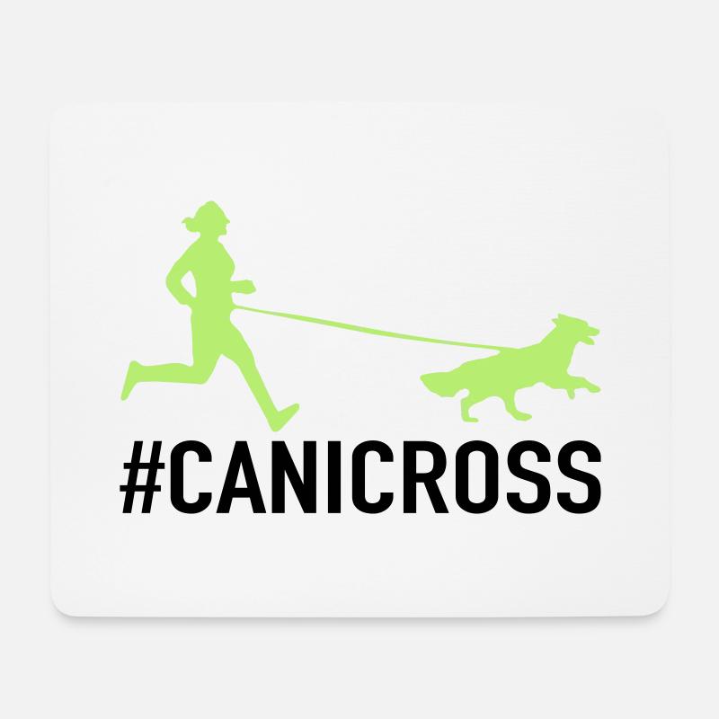 Canicross Runner - Mousepad (Querformat) - Weiß