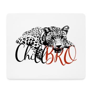 Leopard Afrika chillen Chill Bro entspannen - Mousepad (Querformat) - Weiß - Vorne