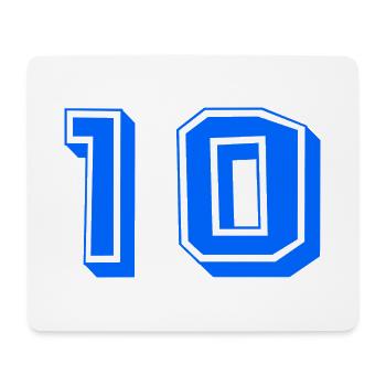 10. 10 ANS. 10e ANNIVERSAIRE. ANNIVERSAIRE 10 ANS. - Tapis de souris (format paysage) - blanc - Devant