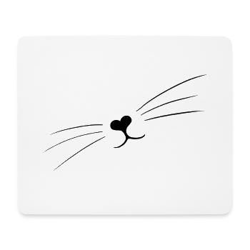 Katzennase Herz, Mieze - Mousepad (Querformat) - Weiß - Vorne