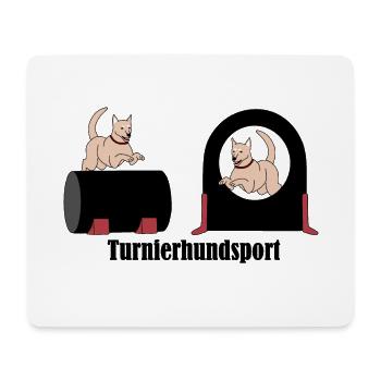 Sport de THS sport avec des chiens - Tapis de souris (format paysage) - blanc - Devant