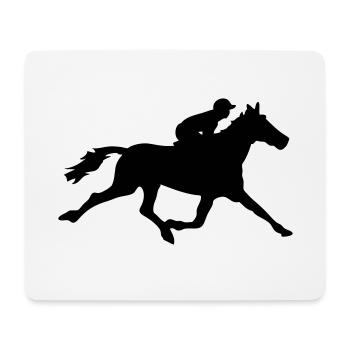 horse racing horse - Mouse Pad (horizontal) - white - Front