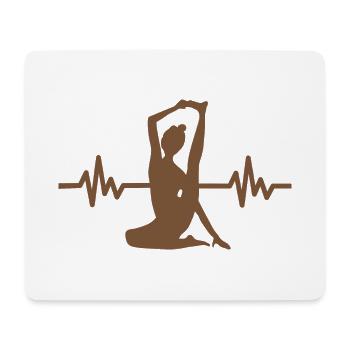 Heartbeat Gymnastics - Meditation Gymnastics Yoga - Mouse Pad (horizontal) - white - Front