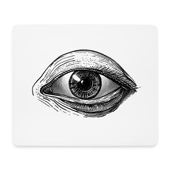 L'oeil qui voit - Var. II - Tapis de souris (format paysage) - blanc - Devant
