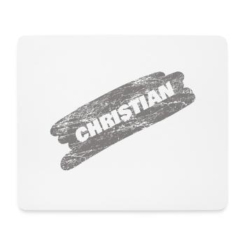 CHRISTIAN Farbe Maler Kuenstler - Mousepad (Querformat) - Weiß - Vorne