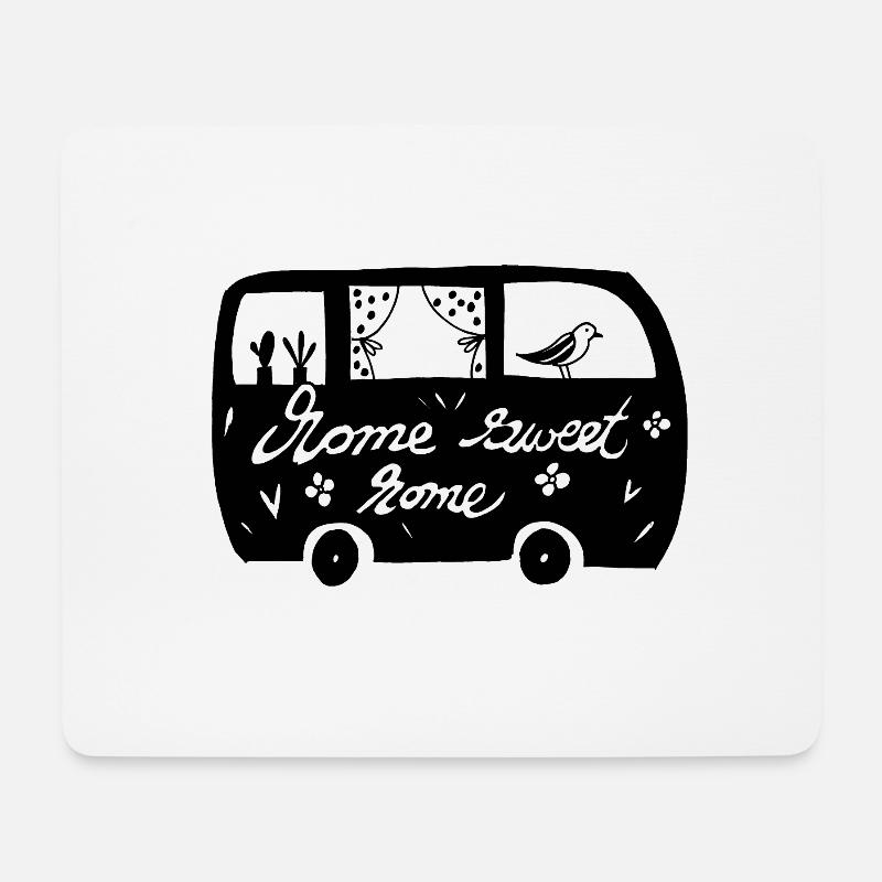 Mein Wohnwagen, mein süßes Zuhause - Mousepad (Querformat) - Weiß