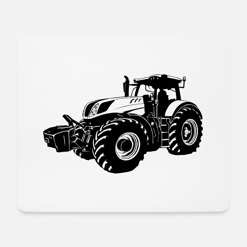 Traktor - Trecker - Schlepper - Landwirt - Mousepad (Querformat) - Weiß