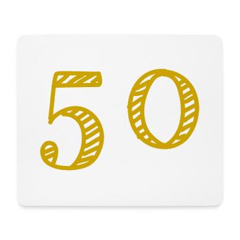 50. 50 JAHRE. 50-JÄHRIGES JUBILÄUM. 50-JÄHRIGES JUBILÄUM. - Mousepad (Querformat) - Weiß - Vorne