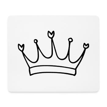 Couronne - Tapis de souris (format paysage) - blanc - Devant