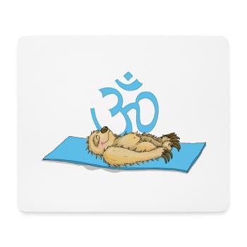 The sloth hums a relaxed OM - Mouse Pad (horizontal) - white - Front